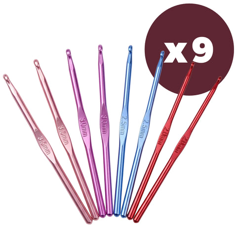 9 Crochet Hooks — Free Gift