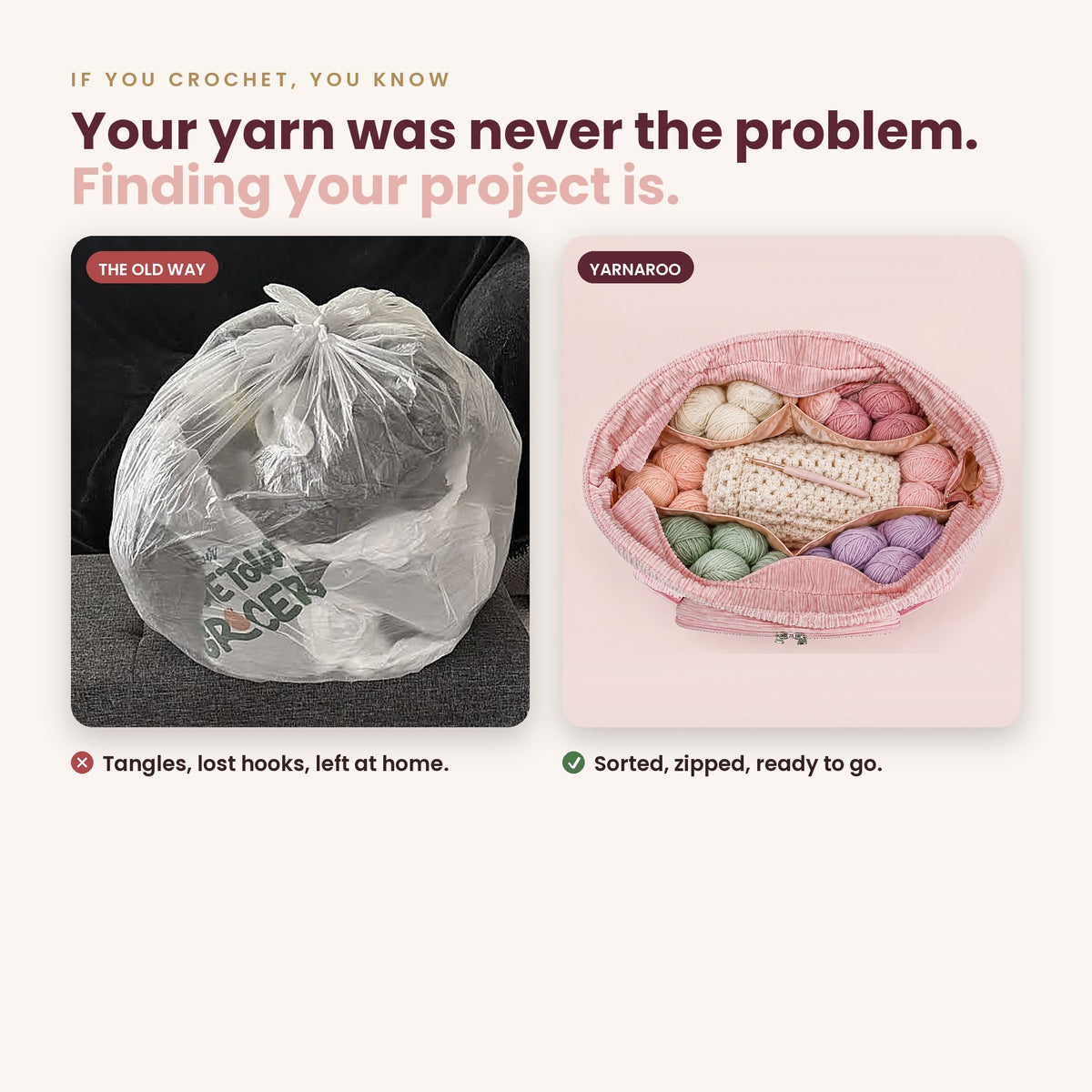 Your yarn was never the problem — Yarnaroo vs a plastic bag